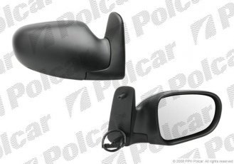 Купить 3240524M Polcar - Зеркало внешнее правая сторона управление электр. черная крышка обогреваемое стекло выпуклое стекло