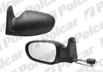Купити 3240521M Polcar - Дзеркало зовнішнє права сторона управління механіч.  (проводки)  чорна кришка скло опукле скло хр