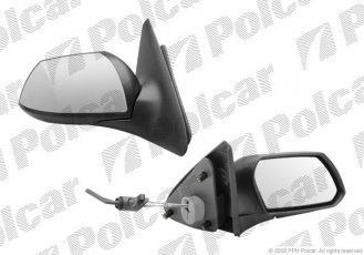 Купить 3218521M Polcar - Зеркало внешнее правая сторона управление механич.  (проводки)  крышка под покраску стекло выпуклое сте