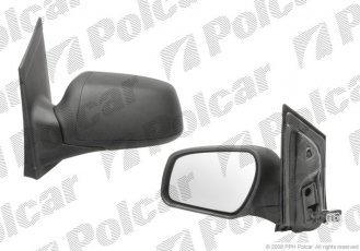 Купить 3202513M Polcar - Зеркало внешнее левая сторона управление электр. черная крышка обогреваемое стекло выпуклое стекло х
