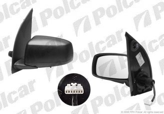 Купить 3003512M Polcar - Зеркало внешнее левая сторона управление электр. черная крышка обогреваемое стекло выпуклое стекло х