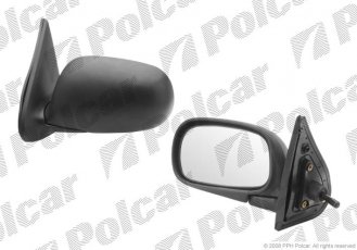 Купить 2705511M Polcar - Зеркало внешнее левая сторона управление механич. крышка текстура стекло выпуклое стекло хром NISSAN