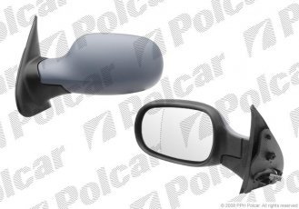 Купить 2707515M Polcar - Зеркало внешнее левая сторона управление электр. крышка под покраску обогреваемое стекло асферичное