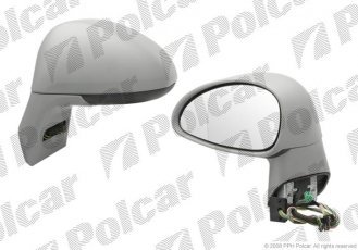 Купить 2329524M Polcar - Зеркало внешнее правая сторона управление электр. крышка под покраску обогреваемое стекло выпуклое с