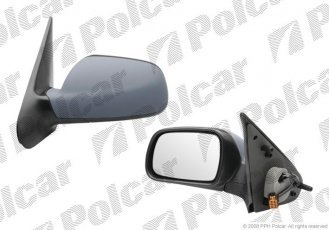 Купить 2328516M Polcar - Зеркало внешнее левая сторона управление электр. крышка под покраску обогреваемое стекло асферичное