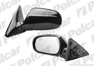 Купить 3810511M Polcar - Зеркало внешнее левая сторона управление механич. крышка серая/под покраску стекло выпуклое стекло х