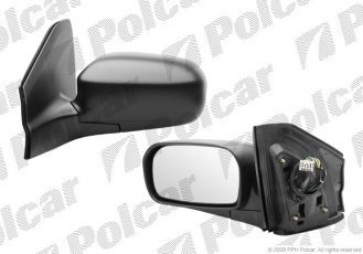 Купить 3825524M Polcar - Зеркало внешнее правая сторона управление электр. крышка черн./под покраску обогреваемое стекло выпу