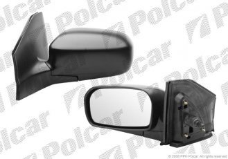 Купить 3825511M Polcar - Зеркало внешнее левая сторона управление механич.  (проводки)  крышка черн./под покраску стекло выпукло