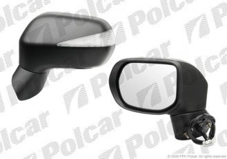 Купить 3845524M Polcar - Зеркало внешнее правая сторона управление электр. крышка черн./под покраску стекло выпуклое стекло х