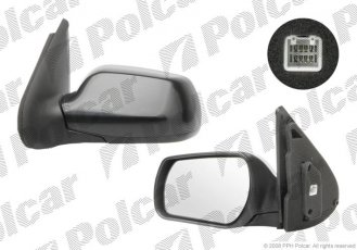 Купить 4525514M Polcar - Зеркало внешнее левая сторона управление электр. черная крышка обогреваемое стекло выпуклое стекло х