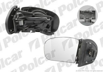 Купити 5003514M Polcar - Дзеркало зовнішнє ліва сторона управління електр. без кришки обігріваєме скло асферичное скло хр