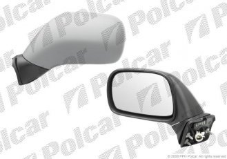 Купить 5503525M Polcar - Зеркало внешнее правая сторона управление электр. крышка под покраску стекло выпуклое стекло хром OP