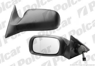 Купить 5507514M Polcar - Зеркало внешнее левая сторона управление электр. черная крышка обогреваемое стекло асферичное стекло