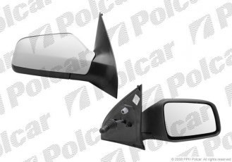 Купить 5508521M Polcar - Зеркало внешнее правая сторона управление механич.  (проводки)  крышка под покраску стекло выпуклое сте