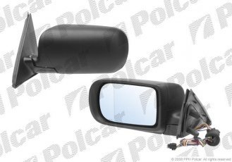 Купить 2016528M Polcar - Зеркало внешнее правая сторона управление электр. крышка черн./под покраску обогреваемое стекло асфе