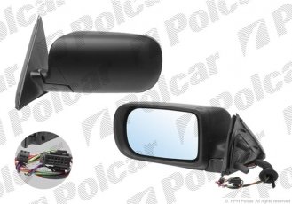 Купить 2016524M Polcar - Зеркало внешнее правая сторона управление электр. крышка черн./под покраску обогреваемое стекло выпу