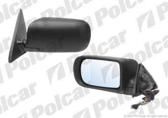 Купить 2016517M Polcar - Зеркало внешнее левая сторона управление электр. крышка черн./под покраску обогреваемое стекло асфер