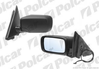 Купить 2008528M Polcar - Зеркало внешнее правая сторона управление электр. крышка черн./под покраску обогреваемое стекло асфе