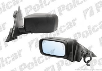 Купить 2008514M Polcar - Зеркало внешнее левая сторона управление электр. крышка черн./под покраску стекло плоское синее стек