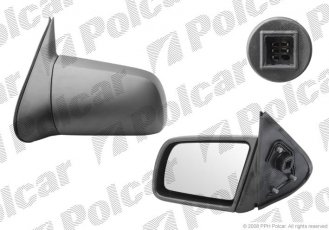 Купить 5514524M Polcar - Зеркало внешнее правая сторона управление электр. черная крышка обогреваемое стекло выпуклое стекло