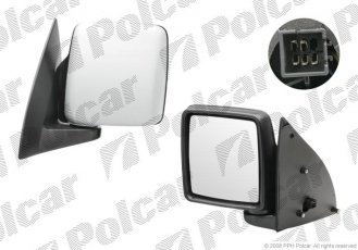 Купить 5556517M Polcar - Зеркало внешнее левая сторона управление электр. крышка под покраску обогреваемое стекло выпуклое ст