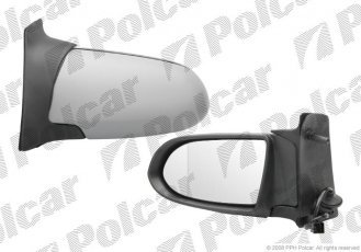 Купить 5560524M Polcar - Зеркало внешнее правая сторона управление электр. крышка под покраску обогреваемое стекло выпуклое с