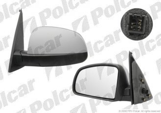 Купить 5559514M Polcar - Зеркало внешнее левая сторона управление электр. крышка под покраску обогреваемое стекло асферичное