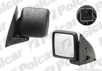 Купить 5556526M Polcar - Зеркало внешнее правая сторона управление электр. черная крышка обогреваемое стекло выпуклое стекло