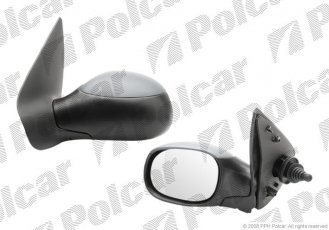 Купить 5723523E Polcar - Зеркало внешнее правая сторона управление механич.  (проводки)  крышка под покраску обогреваемое стекло