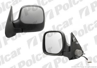 Купить 5790516M Polcar - Зеркало внешнее левая сторона управление электр. крышка под покраску обогреваемое стекло выпуклое ст