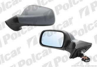 Купить 5748524M Polcar - Зеркало внешнее правая сторона управление электр. крышка под покраску обогреваемое стекло выпуклое с
