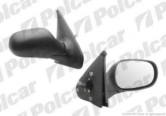 Купити 6015521M Polcar - Дзеркало зовнішнє права сторона управління механіч.  (проводки)  чорна кришка скло опукле скло хр