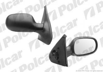 Купити 6016521M Polcar - Дзеркало зовнішнє права сторона управління механіч.  (проводки)  чорна кришка скло опукле скло хр