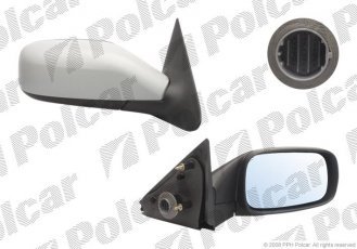 Купить 6037525M Polcar - Зеркало внешнее правая сторона управление электр. крышка под покраску обогреваемое стекло выпуклое с