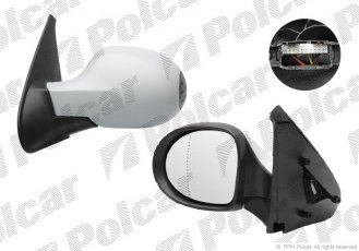 Купить 6059524M Polcar - Зеркало внешнее правая сторона управление электр. крышка под покраску обогреваемое стекло выпуклое R