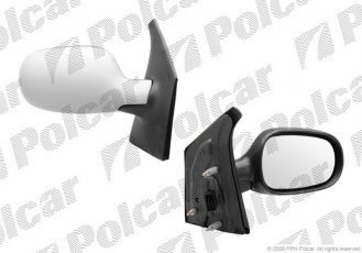 Купить 6070524M Polcar - Зеркало внешнее правая сторона управление электр. крышка под покраску обогреваемое стекло выпуклое с