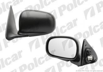 Купить 6340524M Polcar - Зеркало внешнее правая сторона управление электр. черная крышка обогреваемое стекло выпуклое стекло