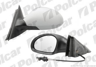 Купить 6730512M Polcar - Зеркало внешнее левая сторона управление механич.  (проводки)  крышка под покраску стекло асферичное ст