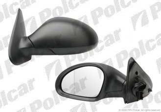 Купить 6722524M Polcar - Зеркало внешнее правая сторона управление электр. черная крышка обогреваемое стекло выпуклое стекло