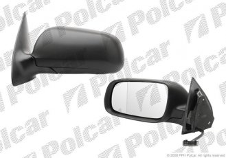 Купить 6913514M Polcar - Зеркало внешнее левая сторона управление электр. черная крышка обогреваемое стекло асферичное стекло