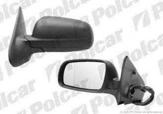 Купить 6714514M Polcar - Зеркало внешнее левая сторона управление электр. крышка под покраску обогреваемое стекло асферичное