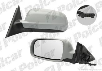 Купить 6925523M Polcar - Зеркало внешнее правая сторона управление электр. под покраску обогреваемое стекло выпуклое SKODA SU
