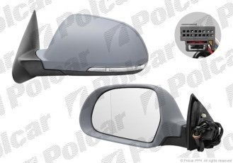 Купить 6923524M Polcar - Зеркало внешнее правая сторона управление электр. под покраску обогреваемое стекло выпуклое синее ст
