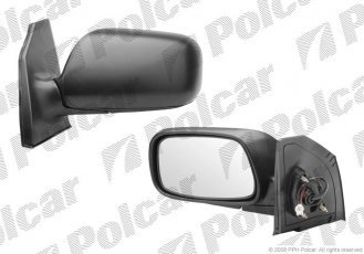 Купить 8114515M Polcar - Зеркало внешнее левая сторона управление электр. крышка черн./под покраску обогреваемое стекло выпук
