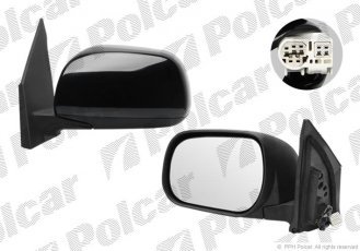 Купить 8148516M Polcar - Зеркало внешнее левая сторона управление электр. обогреваемое стекло выпуклое складное под покраску