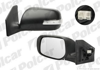 Купить 8126524M Polcar - Зеркало внешнее правая сторона управление электр. крышка под покраску обогреваемое стекло выпуклое с