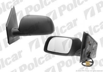 Купить 9526514M Polcar - Зеркало внешнее левая сторона управление электр. черная крышка обогреваемое стекло асферичное стекло