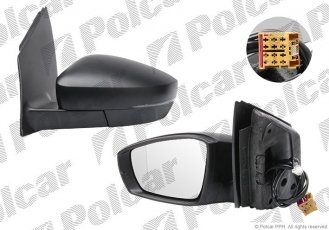 Купить 9533514M Polcar - Зеркало внешнее левая сторона управление электр. крышка текстура обогреваемое стекло асферичное с ук