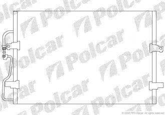 Радиаторы кондиционера 730x455x15 A/A пайка C AC= (+) PEUGEOT LANCIA FIAT CITROEN 5786K81X Polcar фото 1