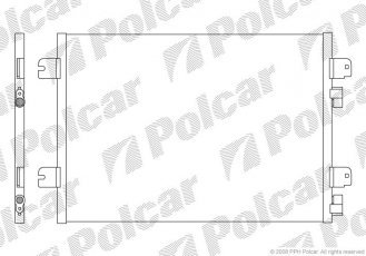 Купити 6070K82X Polcar - Радіатори кондиціонера 570x390x16 A/A пайка З КПП=M AC=  (+)  DACIA RENAULT (Q)
